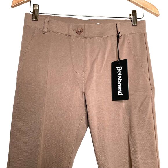 BETABRAND Yoga Pants Khaki Color Size Small Stretchy Dress Trousers NWT - Picture 4 of 12